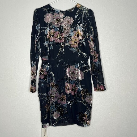 Yumi Kim Wild Bloom Floral Faux Wrap Mini Dress Timeless Velvet‎ Burnout Med NWT - Picture 10 of 14